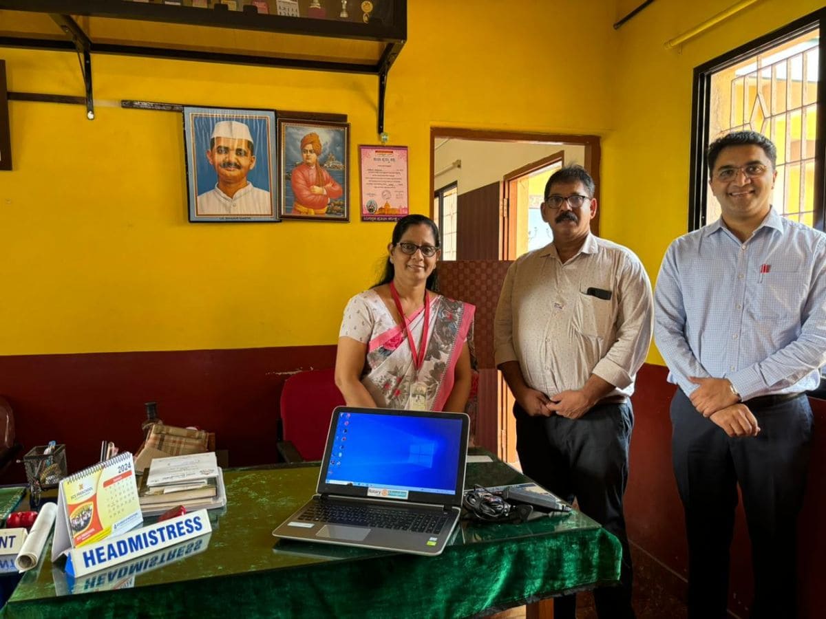 Donation of refurbished laptop at Ashoka Vidyalaya english medium school, Urva stores Donation of refurbished laptop at Ashoka Vidyalaya english medium school, Urva stores