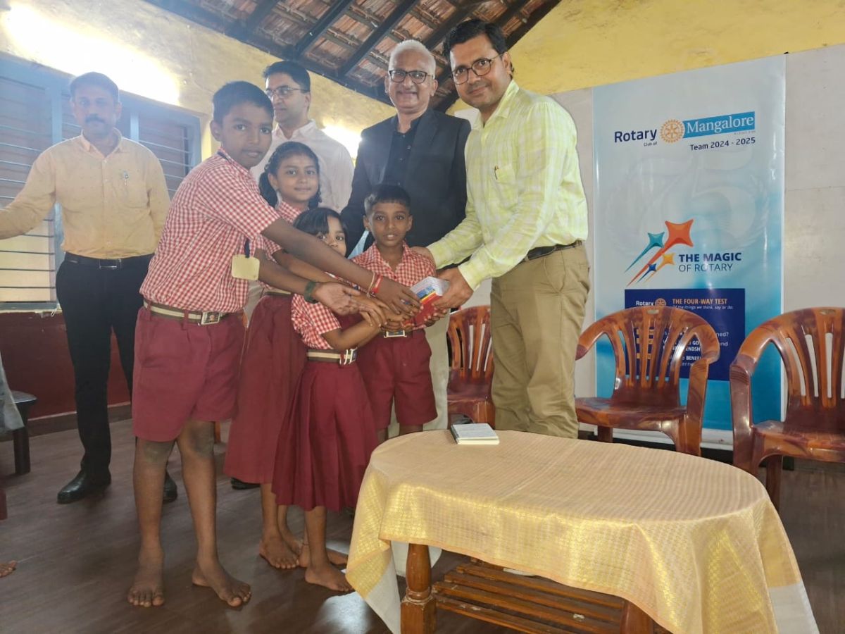Handover of schoolbooks at Government Higher primary school Bikarnakatte Handover of schoolbooks at Government Higher primary school Bikarnakatte